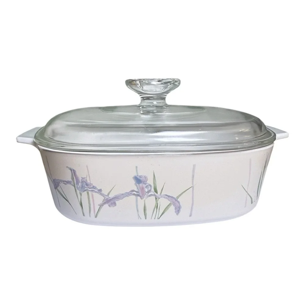 Corning Ware Shadow Iris Casserole Dish with Lid, A-2-B, 2 Liter 8